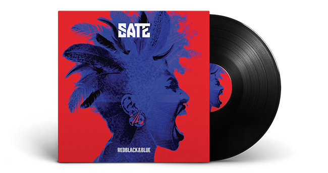 Cristal Records - Sate - Red Black & Blue - Vinyl Mockup